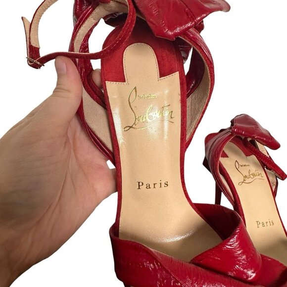 Christian Louboutin Red eel leather heels - Picture 5 of 13